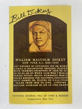 Bill Dickey Signed Autographed Hall of Fame Postcard - COA/HOLO - £31.41 GBP