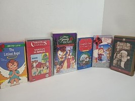 Christmas VHS Lot Of 6 Beauty and the Beast: The Littles Angel Santa&#39;s S... - $14.84