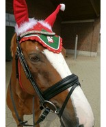 Santa Claus Horse Ear Bonnet/Net/Hat/Hood/Mask Fly veil Full Christmas G... - £10.16 GBP