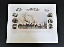Vtg Lithograph Endicott &amp; Co Beekman St. NY From The First Volley at One Another - £39.22 GBP