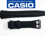 Genuine CASIO RUBBER WATCH BAND STRAP AQ-163W AQ-163WG AQ-160W Black - $17.45