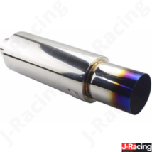 4&quot; Jap Jdm Style Universal Stainless Exhaust Back Box 2.5&quot; Inlet Silencer - £78.62 GBP