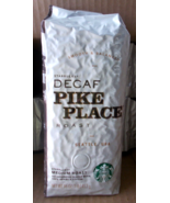 STARBUCKS Pike Place Whole Bean Decaf Coffee 1 Lb Bag Cocoa/Toasted Nuts... - £13.65 GBP