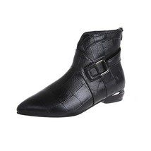 New Boots Autumn Winter Warm Boots Women Black Ankle Boots For Women Heel Zip La - £27.89 GBP