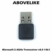 Microsoft 2.4G Transceiver v8.0 1461 USB Dongle Receiver Wireless Keyboard Mouse - £10.27 GBP