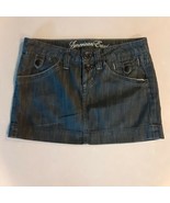 American Eagle Denim Skirt with Button Pockets &amp; Fly Embroidered Rear Po... - $27.01 CAD