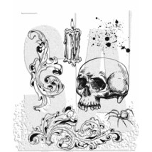 Stampers Anonymous Tim Holtz Halloween Cling Mounted Stamp Set Foreboding CMS470 - £19.27 GBP