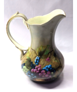 VINEYARD BLESSINGS 64oz Water Pitcher Jug 10&quot; Grapes Leaves Vines Cookev... - $16.81