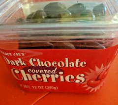 2 PACK TRADER JOE&#39;S DARK CHOCOLATE COVERED CHERRIES 12 OZ EACH - £35.30 GBP