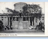 Mckinley Commemorativo Columbus Ohio Oh Unp Udb Cartolina O1 - $3.02