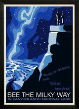 Canyonlands National Park at Night Retro poster 1930s Restored Custom Fr... - $889.34 MXN