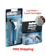 2X Gillette Sensor Excel Razor Handle Twin Blade + 1 pack 5pc Shaving Ca... - $1,349.61 MXN