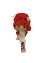 1970&#39;s Girl Doll Christmas Ornament Bayersdorfer Red &amp; White Japan  - $11.86