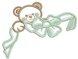 Teddy Bear Applique Machine Embroidery Design – Instant Download - $3.49