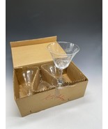 Vintage Radio Brand Japan Hand Crafted Fine Glass Champagne Etched Glasses - $42.14 CAD