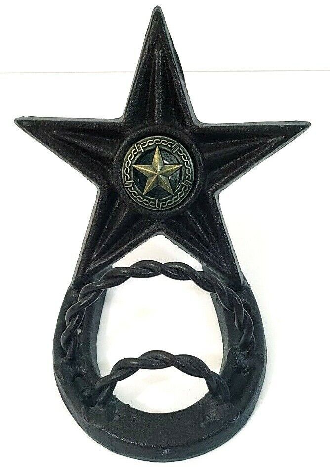 Western Star Business Card Holder Rustic Cast Iron 3.75&quot; x 3.5&quot; x 3&quot; - $11.74