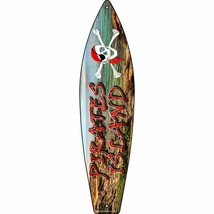 Pirates Island Novelty Mini Metal Surfboard MSB-093 - £13.30 GBP