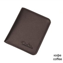  Men Wallets Black Genuine Leather Purse For Men Business Card Holder Me... - £65.32 GBP