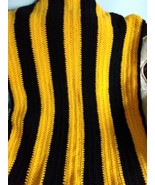 Hand-made Crotchet Striped Baby Crib Blanket or Adult&#39;s Lap Afghan ~ 46&quot;... - £9.81 GBP