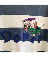 Vtg 90s Disney Store Dopey Striped Embroidered XL Made In USA Distressin... - $87.64 CAD