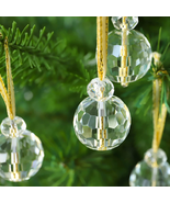12 Pcs Clear Crystal Glass Christmas Balls Ornaments, 0.87&quot; Mini Prism B... - £16.62 GBP
