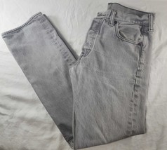 Vintage Levis 501 Jeans 30x30 Grey USA Made Straight Leg Red Tab Light Wash - $37.36