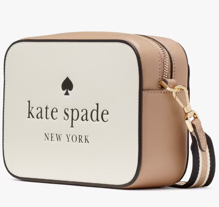 Kate Spade Oh Snap Ivory & Beige Leather Crossbody Bag KH756 Purse NWT $289 MSRP