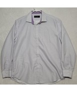 Nicole Miller Men&#39;s Dress Shirt Size L 16-16.5 Light Olive Long Sleeve B... - £25.03 GBP