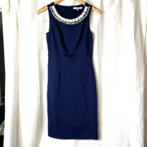 Boden Womens Sleeveless Embellished Navy Dress Sz US 4R - £15.97 GBP