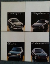 1987 Dodge 4 Brochure Lot Charger, Daytona, Omni, Shadow - £25.68 GBP