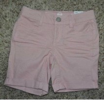 Girls Shorts Bermuda SO Pink Adjustable Waist Stretch Cuffed-sz 8 - £5.98 GBP