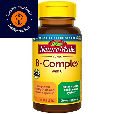 Nature Made Super B Complex with Vitamin C and Folic Acid, Dietary 60 Count  - $14.11