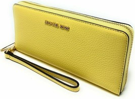 Michael Kors Continental Wallet Wristlet Buttercup Yellow Leather 35T7GTVE7L Y - £74.38 GBP