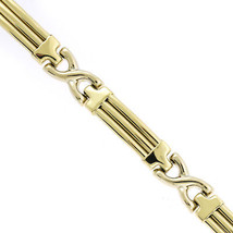 5.3mm 14K Yellow Gold Fancy X Link Bracelet 7&quot; - $553.41