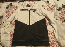 Nike Full Zip Toddlers 4T Track Jacket Fleece White Black Panda Stained ... - $6.00