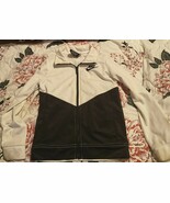 Nike Full Zip Toddlers 4T Track Jacket Fleece White Black Panda Stained ... - $110.02 MXN