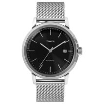 Timex Men&#39;s Marlin Automatic 40mm Watch  Black Dial with Silver-Tone Case &amp; Sta - £371.72 GBP