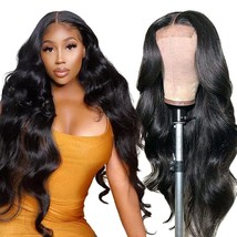 New Black Long Body Wave Wig Natural Middle Long Wavy Curly For Women Party Usa - £27.56 GBP