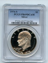 1976-S $1 Silver DC (Proof) Ike Dollar PR69DCAM PCGS  20150108 - £41.22 GBP