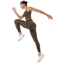 Fanka Women&#39;s Compression Lift &amp; Curve Leggings with Tummy Control Choco... - $53.00