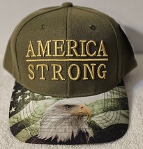 EAGLE AMERICA STRONG FLAG USA PATRIOTIC BIRD SNAPBACK BASEBALL CAP HAT (... - $17.32