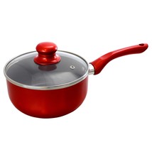 Better Chef 2 Quart Ceramic Coated Saucepan in Red with Glass Lid - $58.92