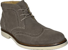 G.H.BASS Baltimore Men&#39;s Gray Suede Leather Wingtip Boots, 2768-010 - £64.33 GBP