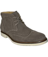 G.H.BASS Baltimore Men&#39;s Gray Suede Leather Wingtip Boots, 2768-010 - £63.38 GBP