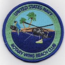 Usn Navy Rotary Wing Beach Club Bullet UH-60 Blackhawk Free Embroidered Patch - £23.90 GBP