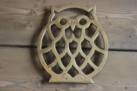 Vintage Brass Owl Trivet - $11.88