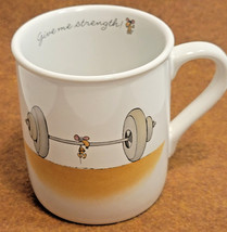 Hallmark Rim Shots 1985 Give Me Strength! Mouse Coffee Tea Cocoa Cup Mug White  - $24.95