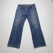 Vtg 90s Levis 517 Mens 38x32 Distressed Wide Leg Bootcut Denim Jeans Blu... - $118.75