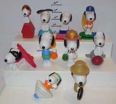 2018 McDonalds Happy Meal PEANUTS SNOOPY Set of 10 toys Missing some clips - £40.63 GBP