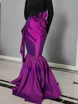 Purple Mermaid Maxi Skirt Women Holiday Outfit Custom Size Long Mermaid Skirts image 5